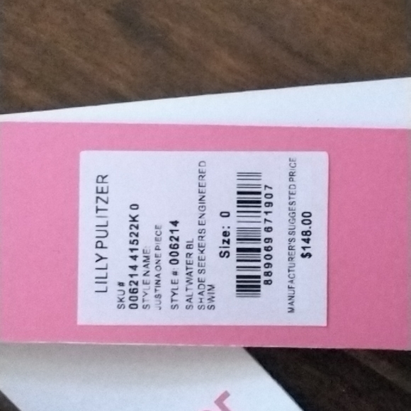 🎉HP🎉 NWT Lilly Pulitzer Justina One Piece Swimsuit Saltwater Blue - Sz 0 - Picture 12 of 12